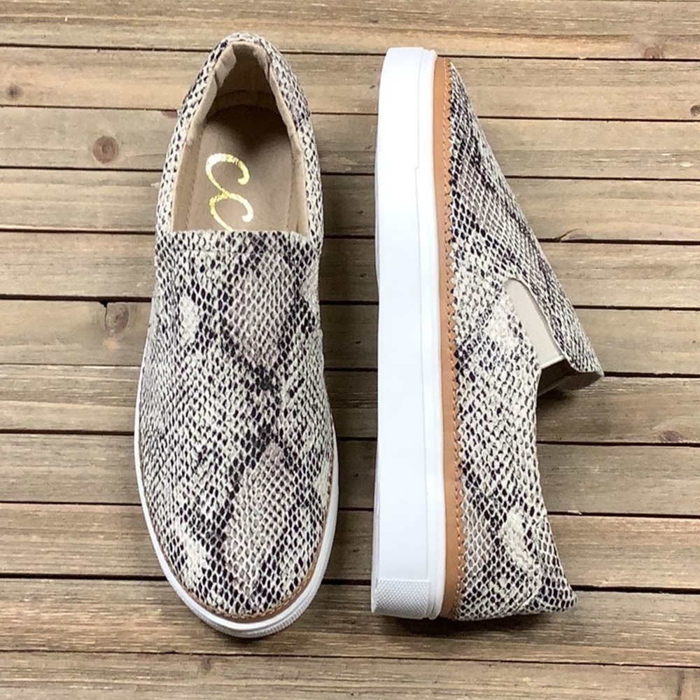 New Ccocci Dream Beige Snakeskin Slip On Sneaker